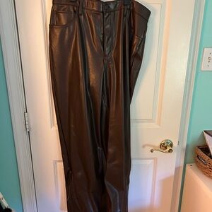 Abercrombie Brown Leather Pants